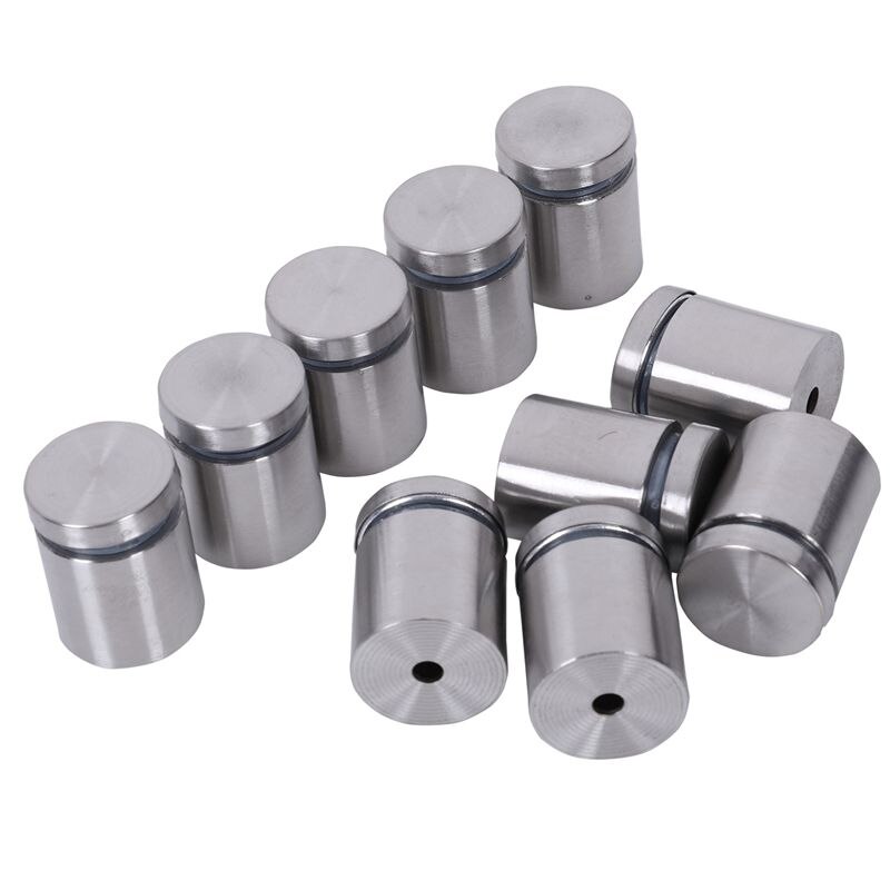 10 PCS 25mm x 30mm Stainless Steel Frameless Standoff Clamp for Glass