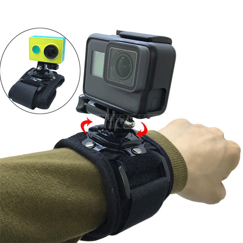 360 graden rotatie hand polsband voor gopro hero 8 7 5 6 4 3 sessie xiaomi  yi 4k sjcam eken armband riem go pro accessoires