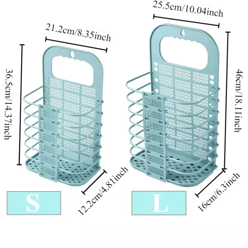 Cesta de lavandería plegable, cesta de almacenamiento de ropa sucia, baño montado en la pared, organizador de lavandería multifuncional, herramienta de almacenamiento sucio
