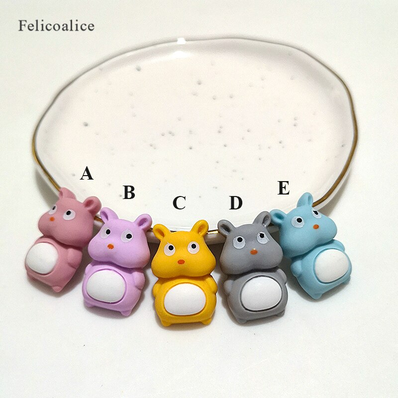 10 pz/borsa additivi melma Charms resina carino grasso Mouse forniture Kit fai da te Filler per lanuginoso chiaro cristallo melma: 10pcs mixed