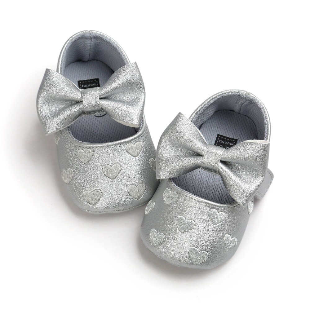 leather infant baby shoes girls with princess cute style 0~18 months crib shoes.CX50C