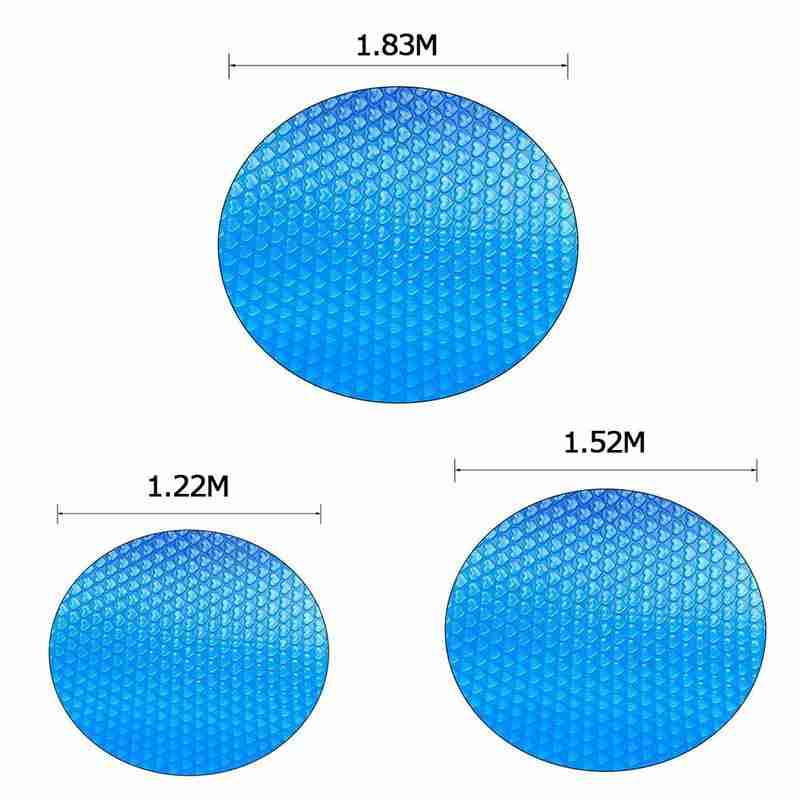 1.22/1.52/1.83M Solar Blauw Plastic Warmte Isolatie Mat Voor Verwarmde Zwembad Thuis Ronde Waterdichte Regendicht deken Cover