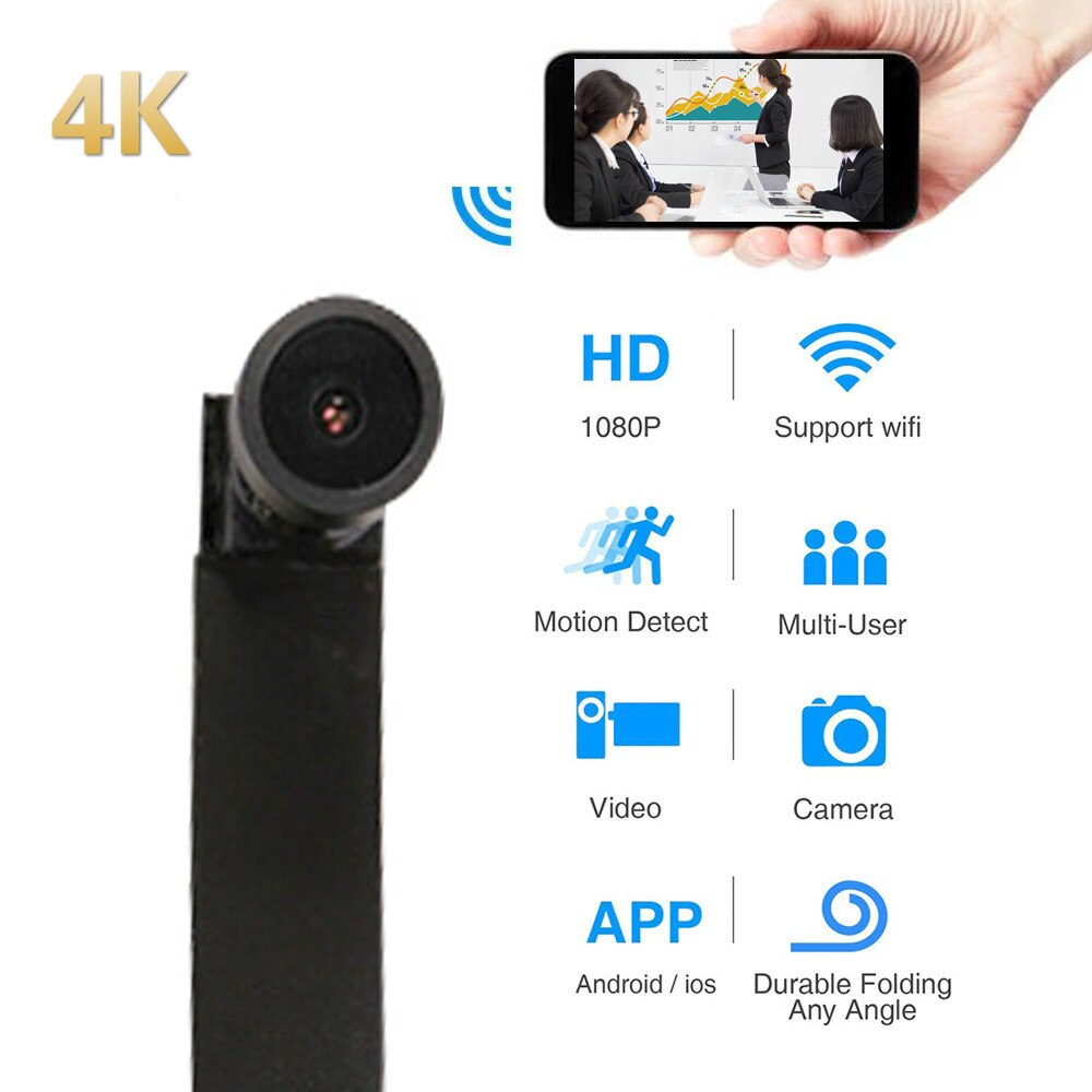 HD WIFI 4K Ultra Mini Flexible IP Camera Full Video Audio Recorder Motion Detection Camcorder P2P Micro Cam