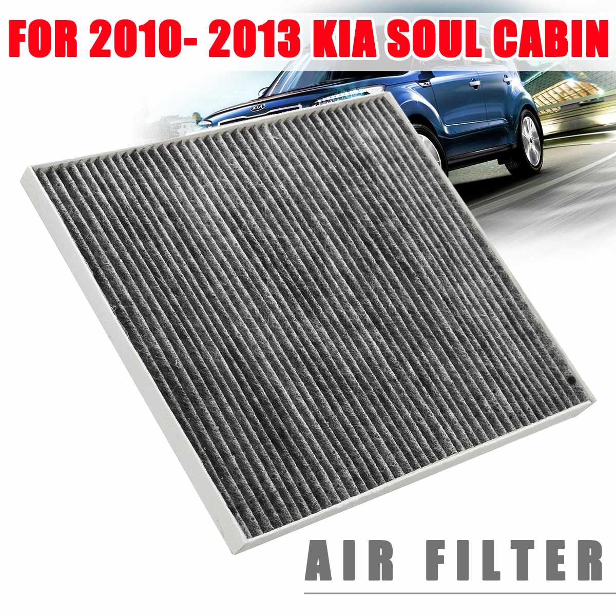 Car Cabin Air Condition Filter A/C Air Pollen Filter Replacement Carbon Fiber Air Filter For Kia Soul Cabin
