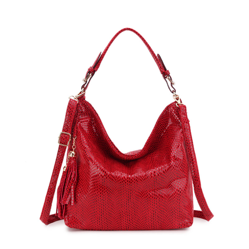 ACELURE en cuir PU femmes sacs à main sac à main Hobo gland femmes sacs à bandoulière de dames sacs à bandoulière sac à main: Rouge