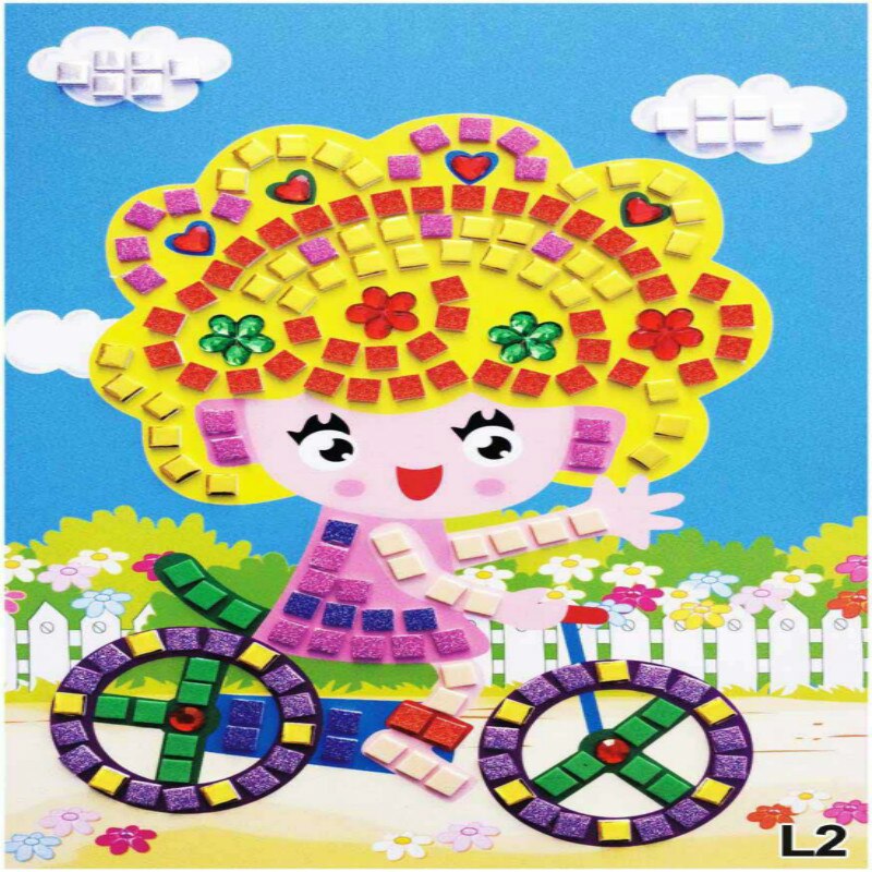 Adesivi Diamante FAI DA TE Fatti A Mano di Cristallo Adesivi Pasta di Pittura A Mosaico Di Puzzle Giocattoli Per Bambini Bambino Giocattolo Regalo Mosaico Autoadesivi di Cristallo: L2