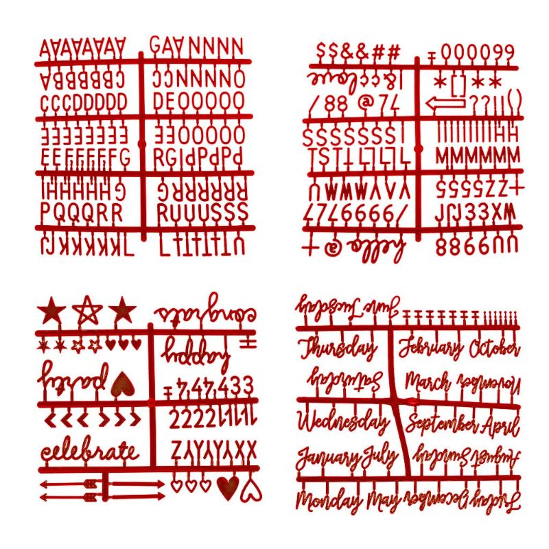 4Pcs/Set Characters For Felt Letter Board Numbers For Changeable Letter Board