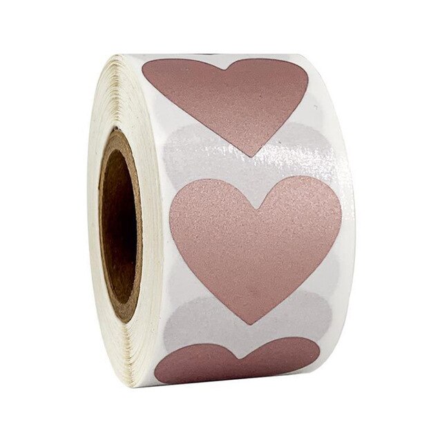 Étiquettes à gratter en forme de cœur, 300 pièces, pour la création de cartes de vœux et d'invitation, billets à gratter et jeux: Rose Gold