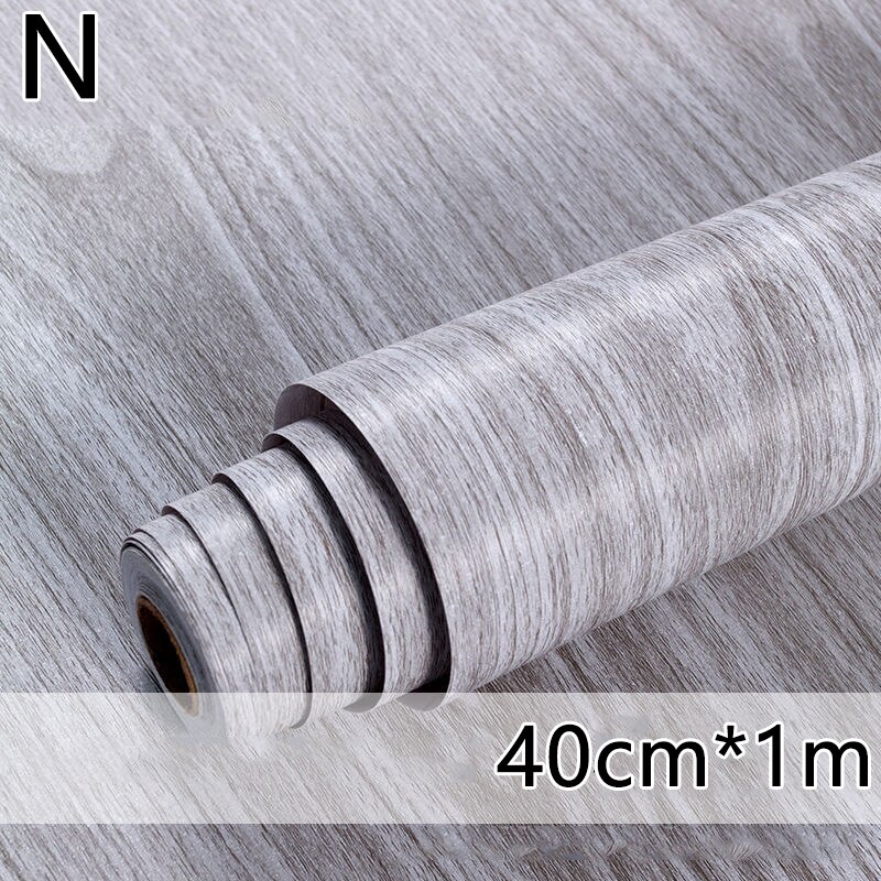 1M Waterdicht Hout Vinyl Behang Roll Zelfklevende Contact Papier Deuren Kast Desktop Moderne Meubels Decoratieve Sticker: N