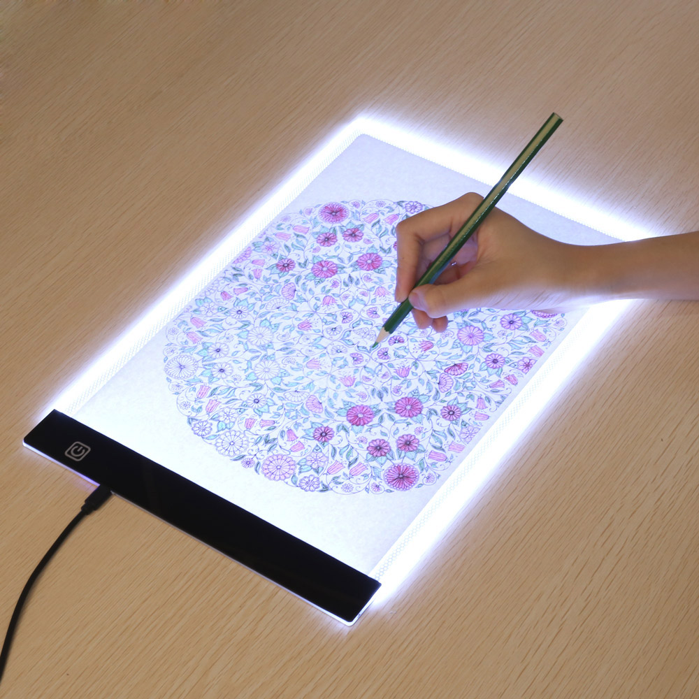 Original Aveiro Digitale Tabletten A4 LED Grafik Künstler Dünne Kunst Schablone Zeichnung Bord Licht Kasten Verfolgung Tabelle Pad Drei-ebene