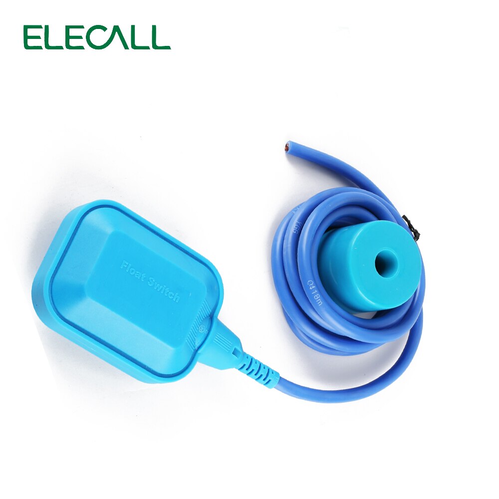 ELECALL 3M/4M Float Switch Controller Silicone Wire High Temperature Liquid Fluid Water Level Float Switch Contactor Sensor