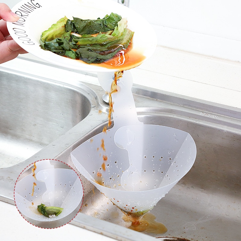 3/1pcs Foldable Self-Standing Stopper Drain Filter Bag Kitchen Anti-Blocking Device Food Drain Cleaning Basket for Home Cleaning