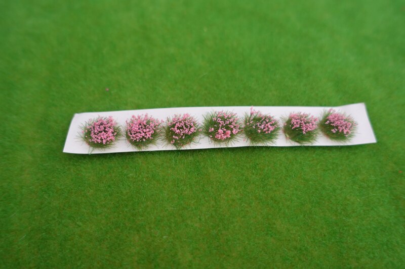 1einstellen Miniatur Garten Dekor Statische Landschaft Modell Landschaft Wargame Gras Büschel DIY Gebäude Layout Sand Tabelle Blume Cluster: Rosa 1PC