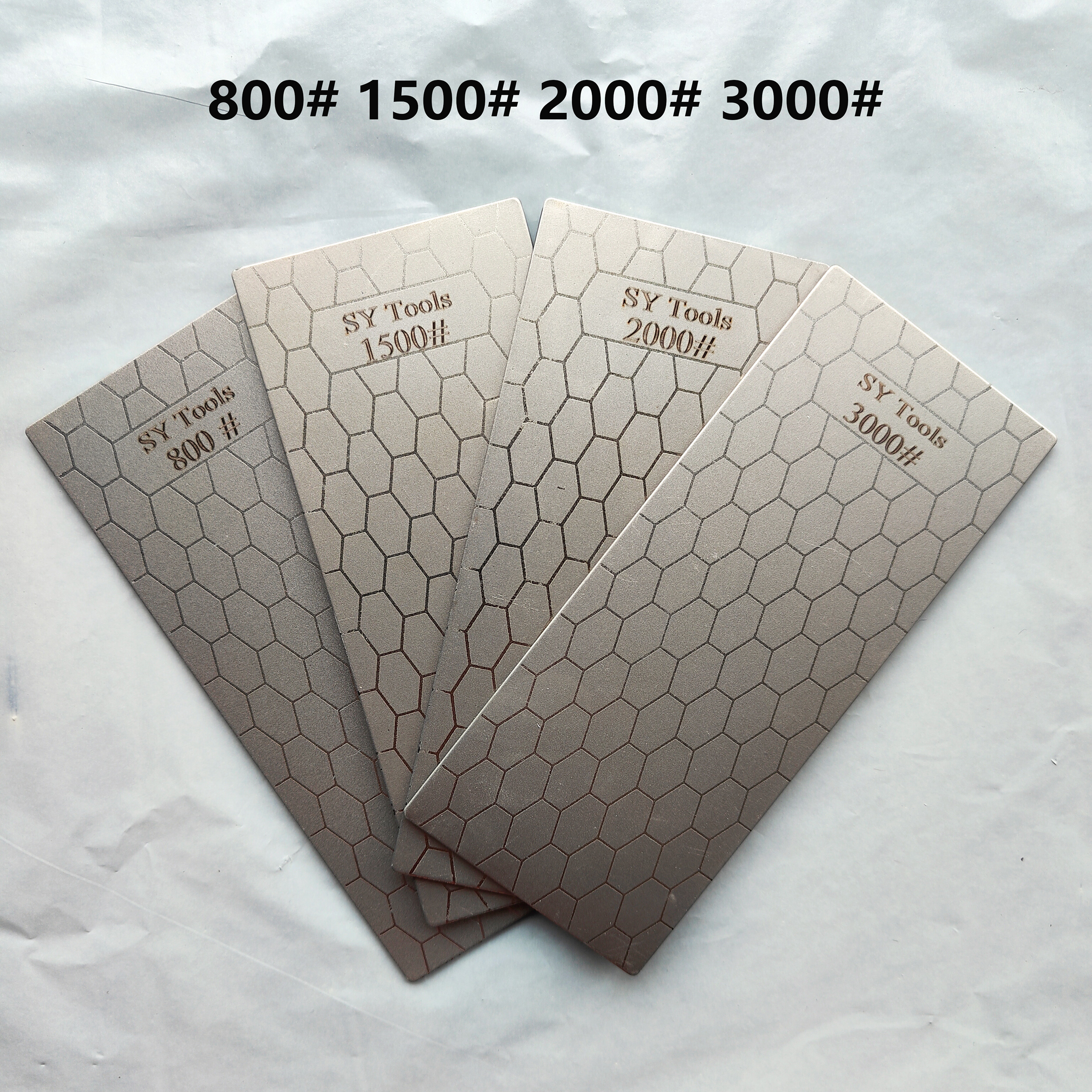 Juegos de piedras de afilar de diamante, sistema de afilado de cuchillos de diamante, herramientas de cuchillos de cocina para exteriores, piedra de afilar: gris