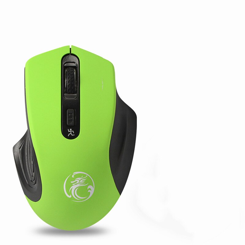 Sound Silent Wireless Mouse USB 2.0 2000DPI With Battery Receiver Optical Computer 2.4GHz For Laptop PC Gamer Mouse: Green