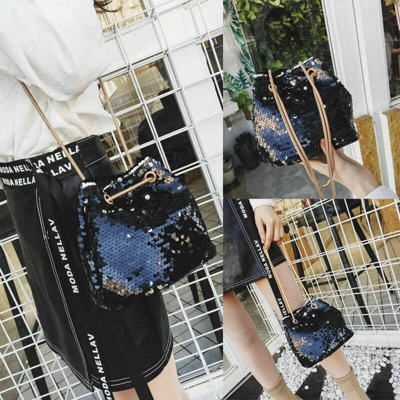 1PC En Mode Klassieke vrouwen Mermaid Sequin Glitter Tas Lederen Portemonnee Schouder Crossbody Handtas