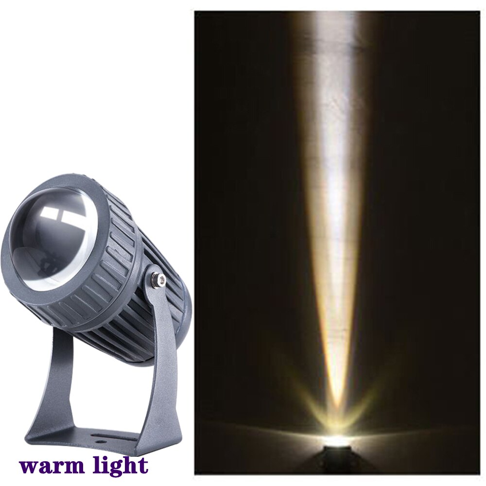 Outdoor LED RGB Spotlight 10W with Remote Control Landscape Lighting 85-265V Red Green Blue Wall Light IP66 Waterproof: Warm Light