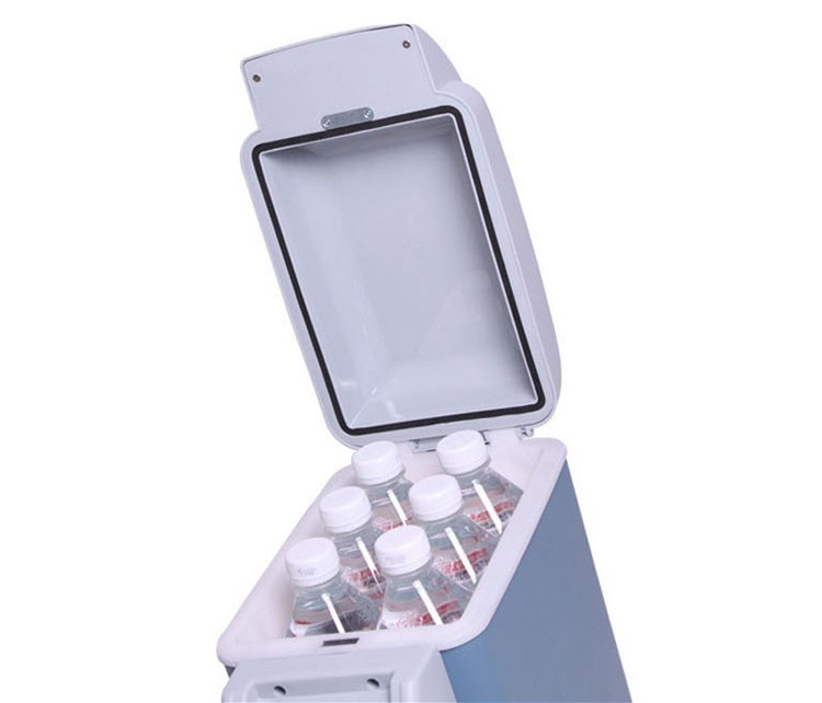 Electranics 7.5L Mini Car Refrigerator 12V in Blue Multi-Function Portable Geladeira for Cars Fridge for Travel RV Cooler Warmer