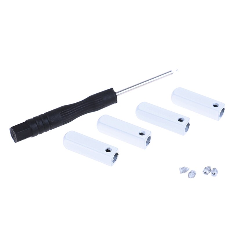 Diy 4 st/lot skruva på metall aglet utbyte skosnören metall tips spänne spegel gunmetall huvud för sneakers med skruvmejsel