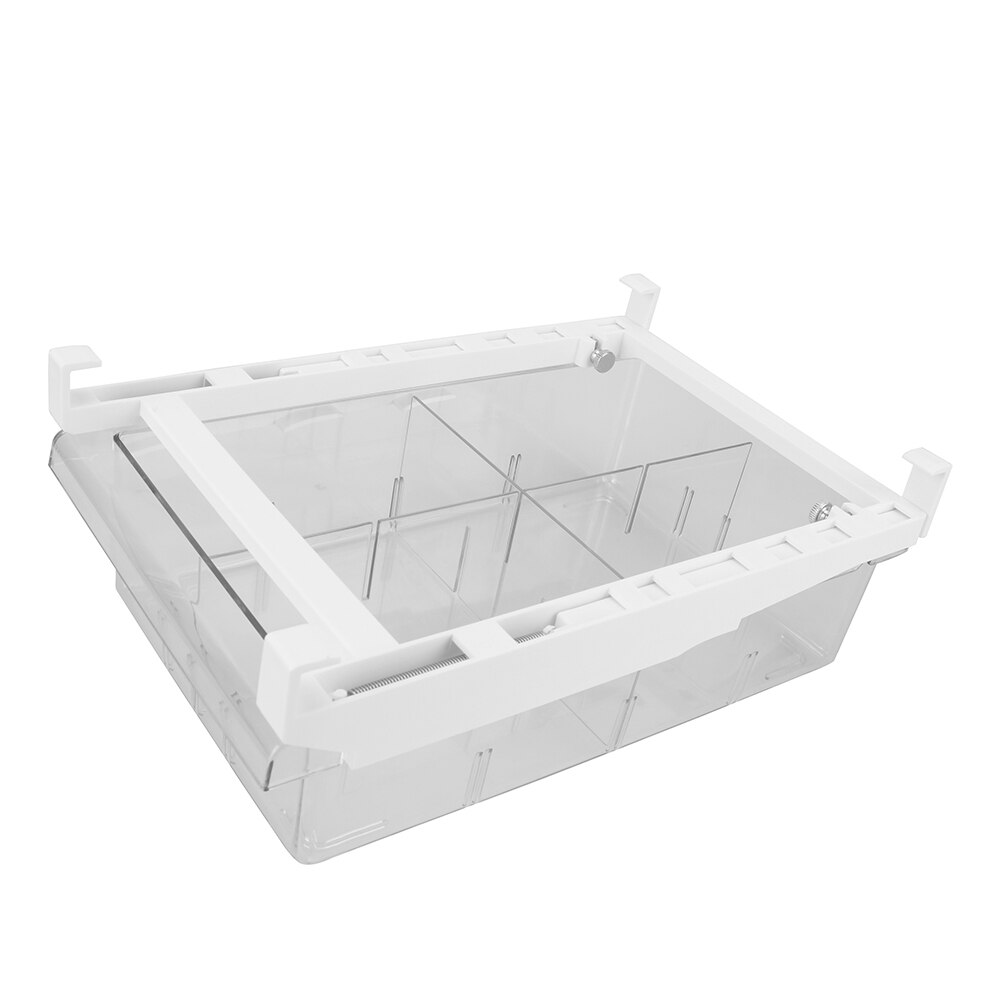 Spacer Layer Food Storage Box Adjustable For Pantry Freezer Fridge Storage Bin Containers Refrigerator Drawer 1/4/8 Grid: 4 Grid