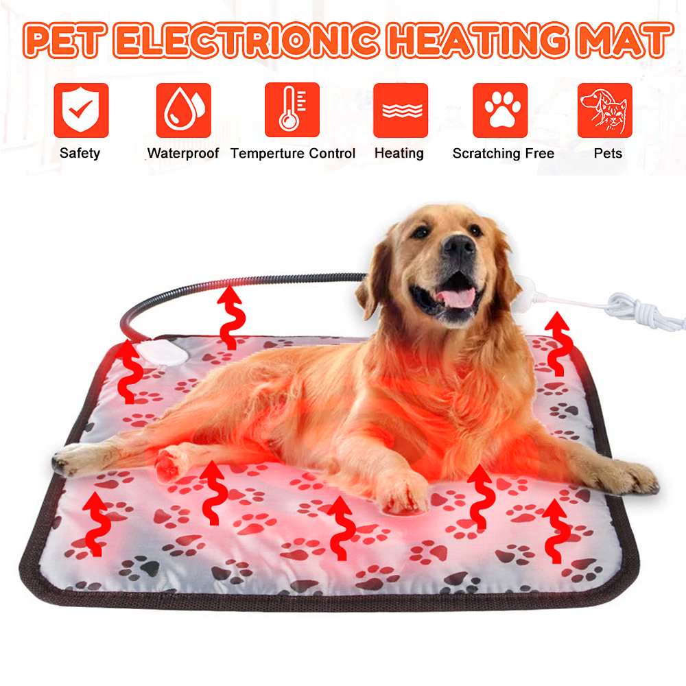 Pet Electric Heater Heating Mat Cushion Waterproof Puppy Dog Cat Heated Pad Winter Warmer