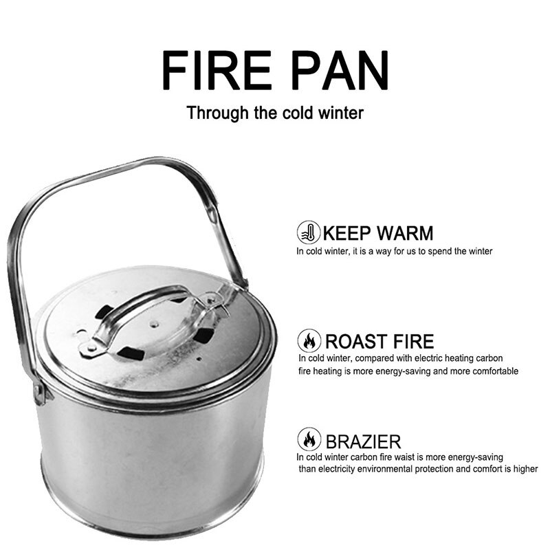 Quemador de carbón portátil para el hogar, cacerola de Metal para barbacoa al aire libre, novedad