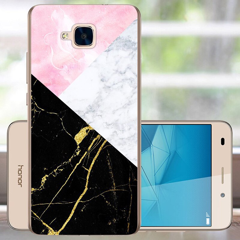 Fanatu huawei honor 5c hoesje geen vingerafdrukgat ru versie achterkant beschermhoes voor huawei honor 5c zacht tpu siliconen 5.2 " funda: Sss