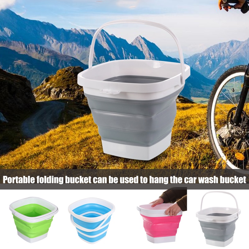 Składane plastikowe wiadro składane kwadratowe wanny przenośne wędkarskie kubeł na wodę Outdoor HYD88