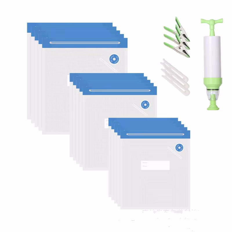 Sous Vide Bags Reusable BPA Free Vacuum Sealer Bags Vacuum Food Storage Bags for Cooking/Food Storage/Microwave Heating: WHITE