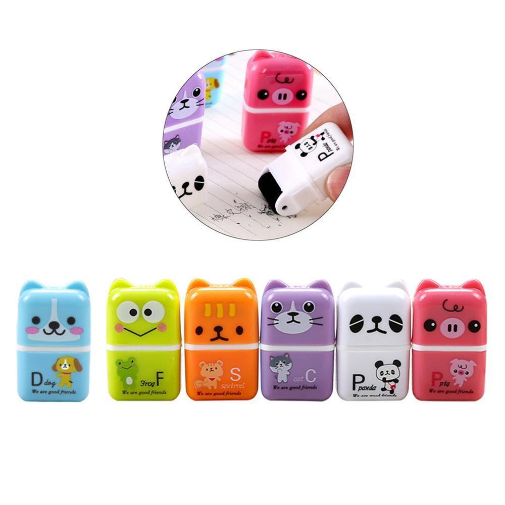 Goma de borrar con rodillo, goma bonita de dibujos animados, Material de papelería Kawaii para estudiantes, para niños, Material de corrección Escolar, Material Escolar para oficina A1P8