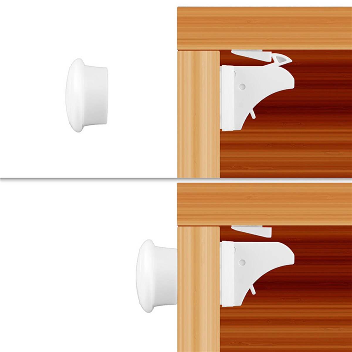 Magnetic Child Safety Lock 4-12 locks+1-3key Kids Security Children Protections Baby Safety Cabinet Drawer Door Lock