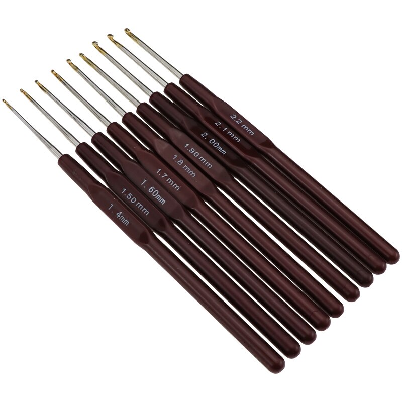 18 stks/set Haaknaalden 0.5mm-2.2mm Aluminium Haak Naald Set Garen Craft Kit Breien Accessoire Voor vrouwen Moeder