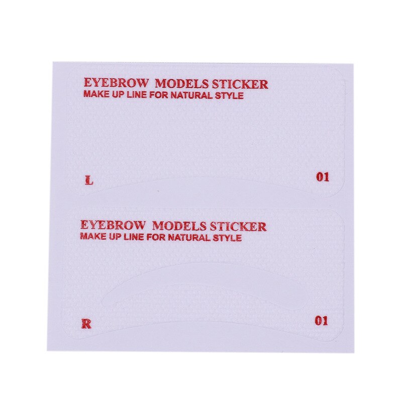 12 Pairs Wenkbrauw Stencil Stickers Wenkbrauw Tekening Sjabloon Diy Makeup Tools Yxl