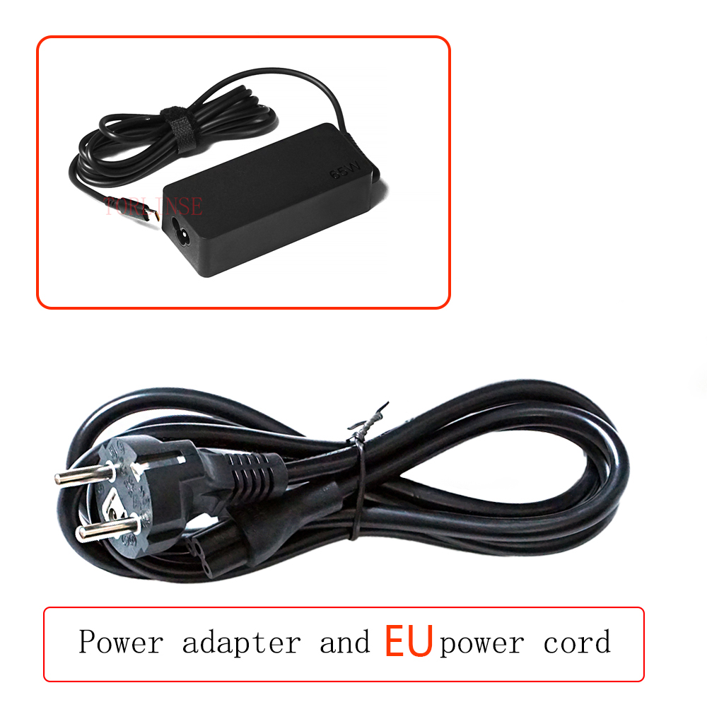 20V 3.25A 65W USB Type C Power Adapter Charger for Lenovo Thinkpad X1 carbon Yoga X270 X280 T580 P51s P52s E480 E470 s2 Laptop: EU