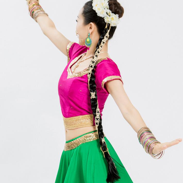 Coiffure de danse indienne, tresse de fleurs pour femmes, accessoires de tournage