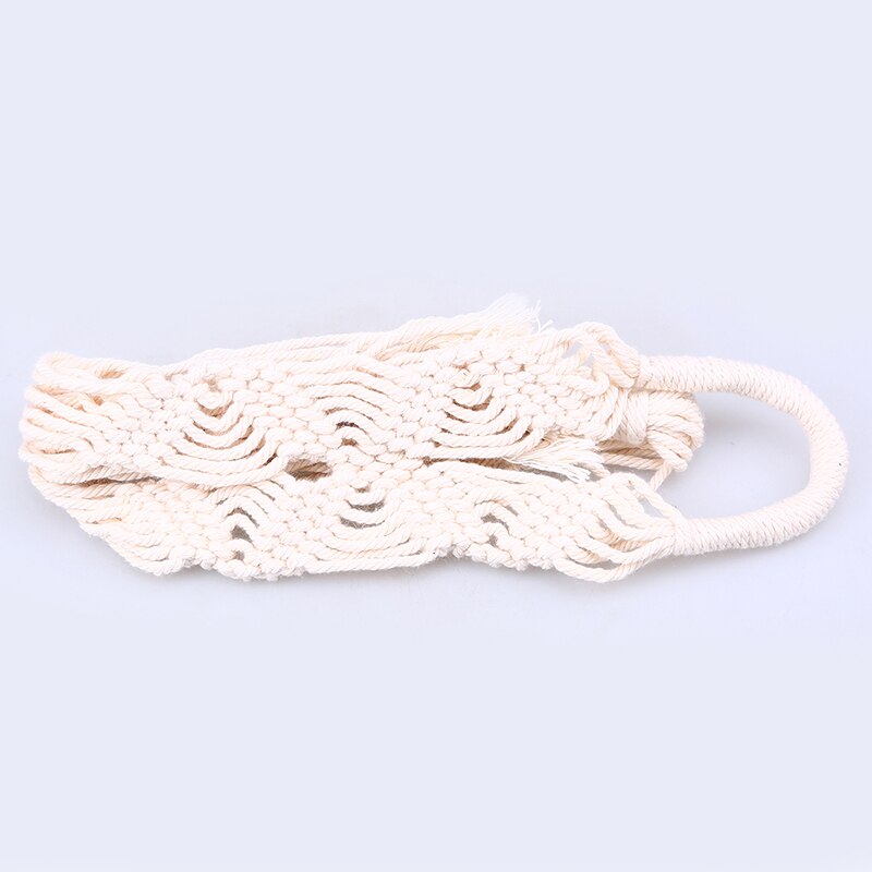 WCIC 90cm Geknoopt Macrame Plant Hanger Vintage Katoen Linnen Bloempot Mand Lifting Touw Pannenlap Tuin Gereedschap Opknoping mand