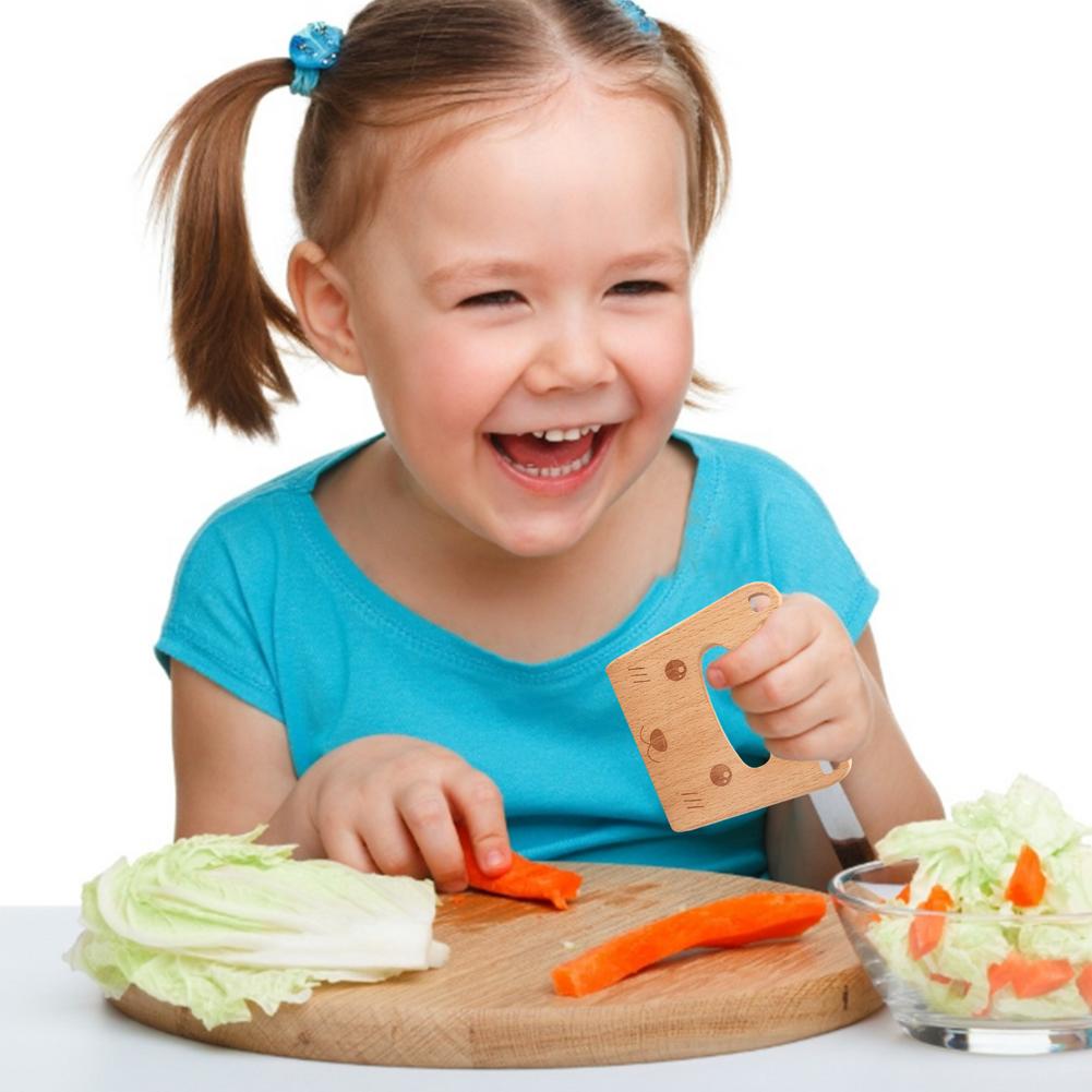 Wooden Kids Knife for Cooking Children's Safe Knives Wooden Kids Knife for Cooking and Cutting Veggies Fruits Kitchen Tool
