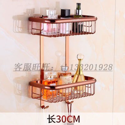 Rose Goud Koper Europese Stijl Bad Handdoekenrek Rose Goud Verdikte Handdoekenrek Badkamer Plank Badkamer Hardware Hanger Set