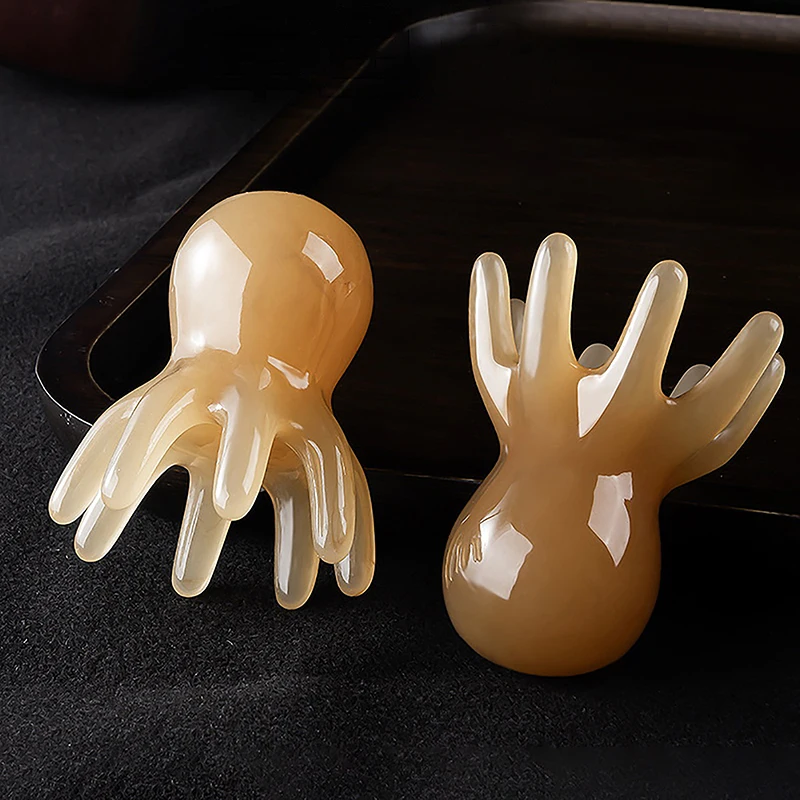 2 Stuks Hars Octopus Kam Head Massager Meridiaan Schrapen Hoofdhuid Massage Acupunctuur Spa Body Home Gezondheid Therapie Tool