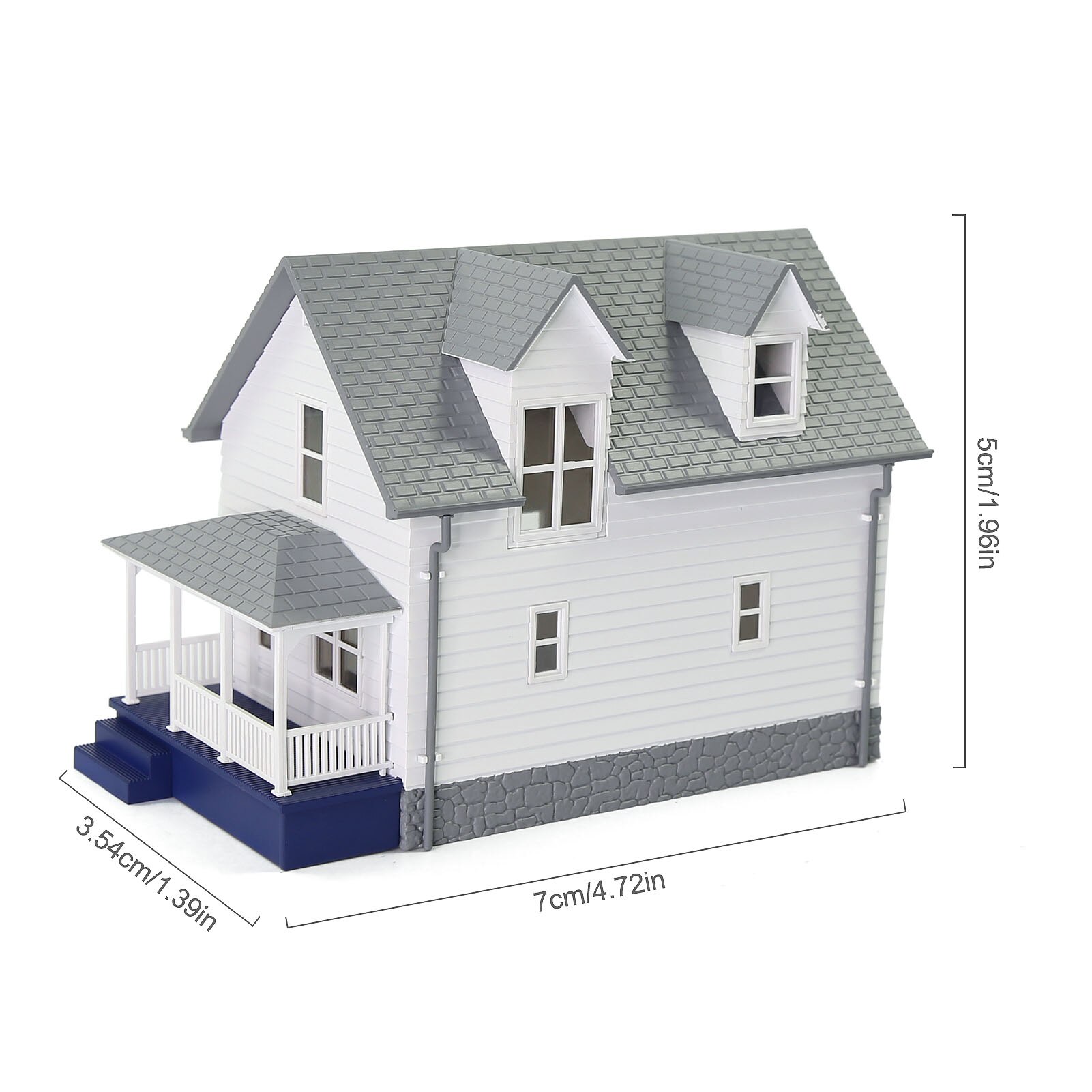 One Set N Scale 1:160 Model House Assembled Model Architectural Building Layout JZN01