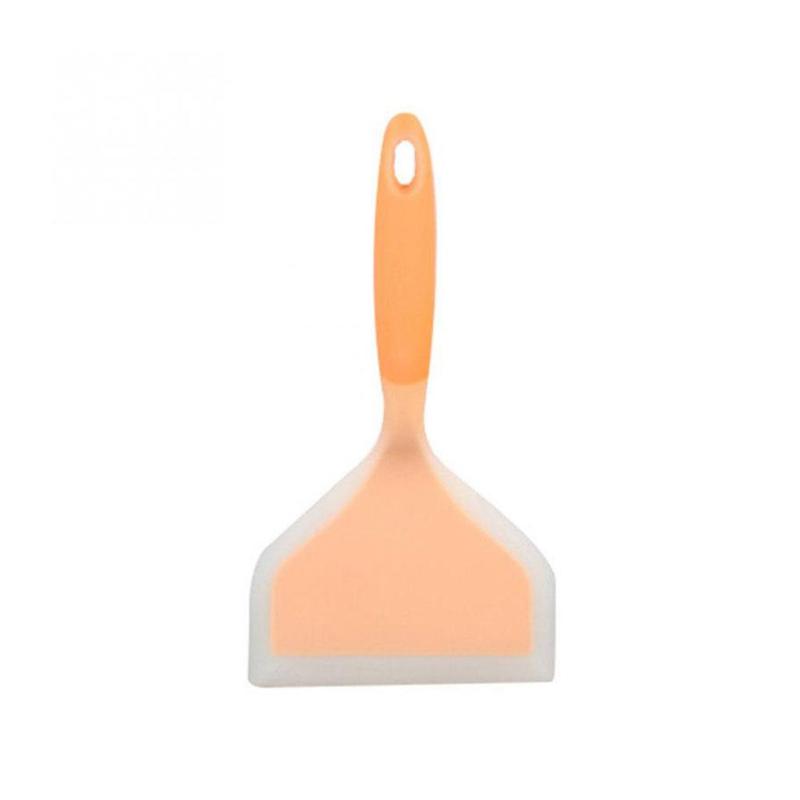 Stora miljövänliga non-stick silikonlyftare spatlar vändare mat kött ägg köksutrustning matlagning pizza skrapa spade: Orange