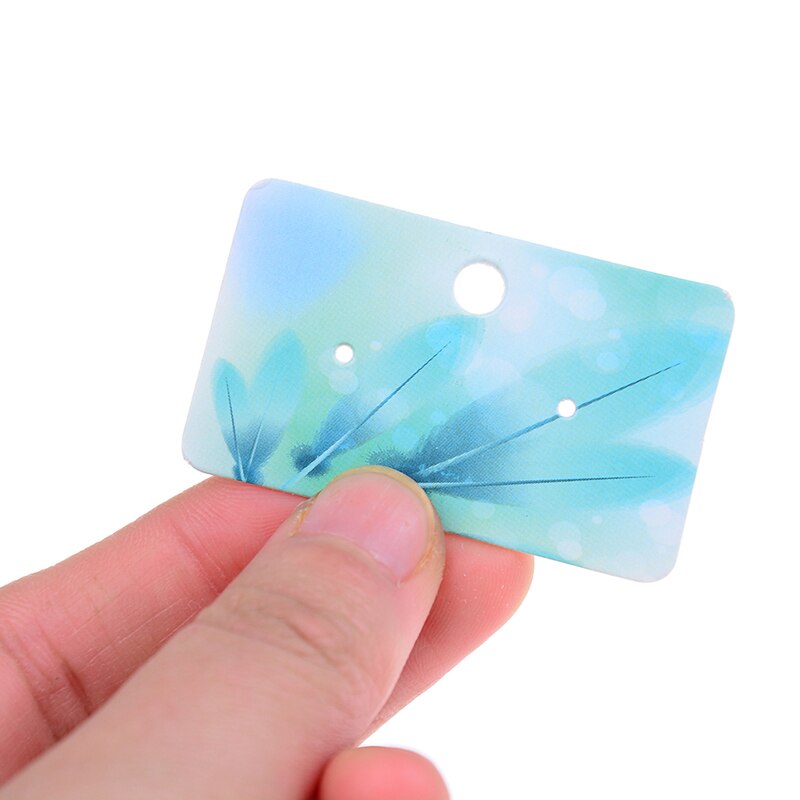 100Pcs Earrings Pack Kraft Paper Ear Studs Card Hang Tag Label Luggage Wedding Note DIY Blank Price Name Hang Tag Craft
