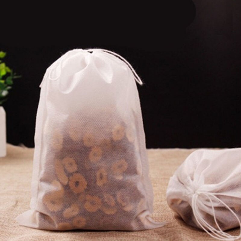 100 Pcs/Set Empty Tea Bags Thread Disposable Non-Woven Tea Bag Soup Bag Spice Bag Kitchen Cooking Accessories