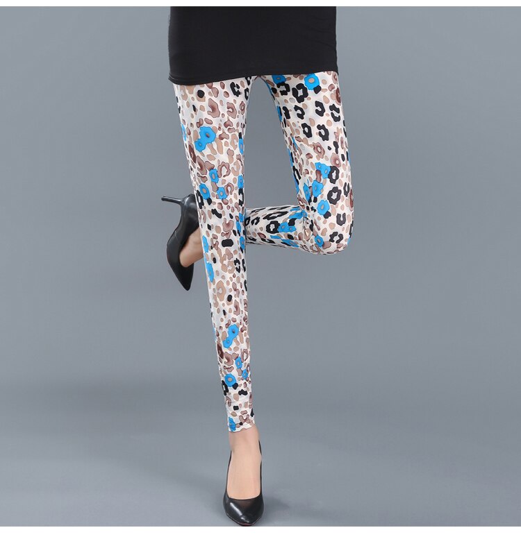 Grote Maat Lente Herfst Slijtage Onderbroek Dunne Luipaard Print S Vrouwen Elastische Broek Been Buikdans Broek