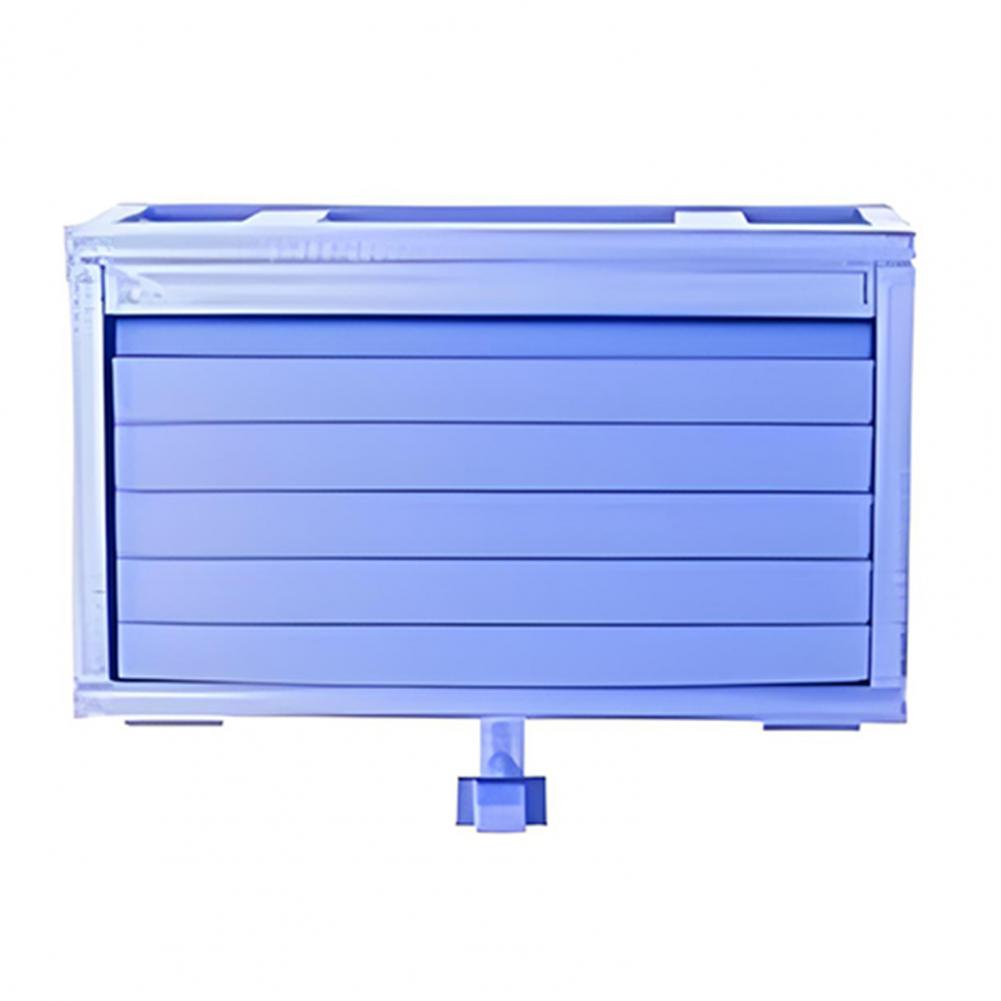 Veggmontert nøkkelhylle dekorativ nøkkelkrok retro garasje bilnøkkelboks multifunksjonell nøkkelorganisator med garasjeport: Blå