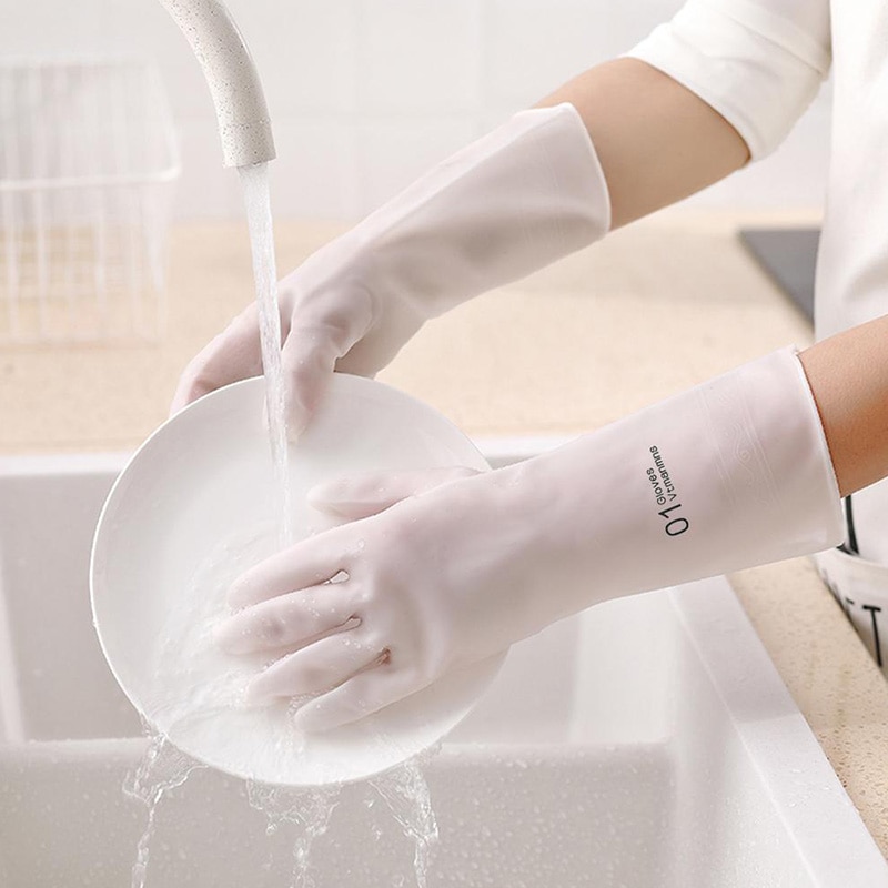 S/M/L ménage gants ménage étanche Silicone gants PVC lavage vêtements nettoyage cuisine plat Durable anti-dérapant gants
