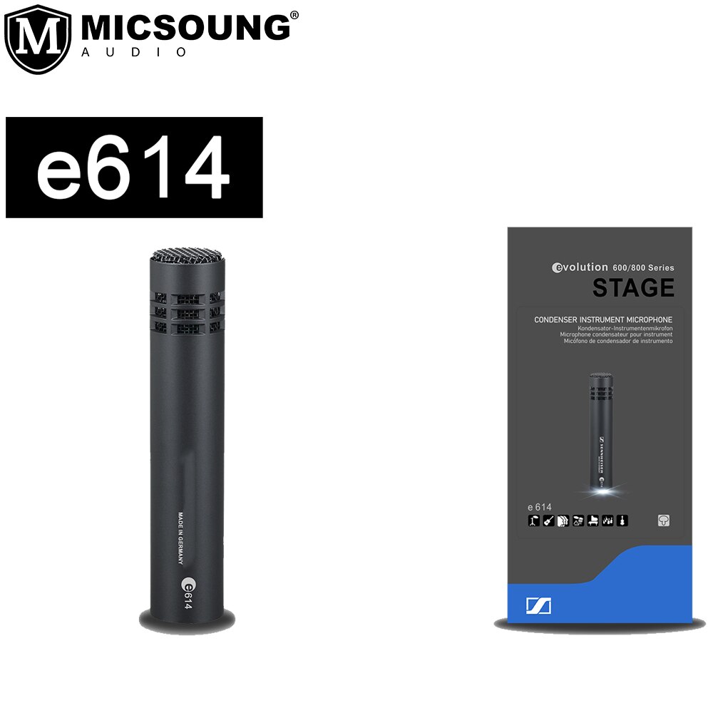 E614 Polarized Condenser Microphone,For Woodwinds, Strings, Percussion For Drum Overheads and