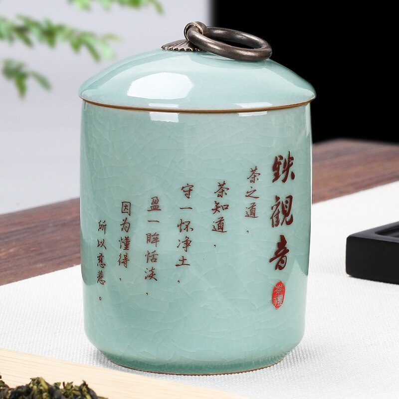 Thee Doos Koffie Organizer Puer Thee Container Chinese Groene Thee Aardewerk Pot Kruiden Voedsel Opslag Pot Keuken Items Luchtdichte Flessen: TGY-about10.7X7.4cm