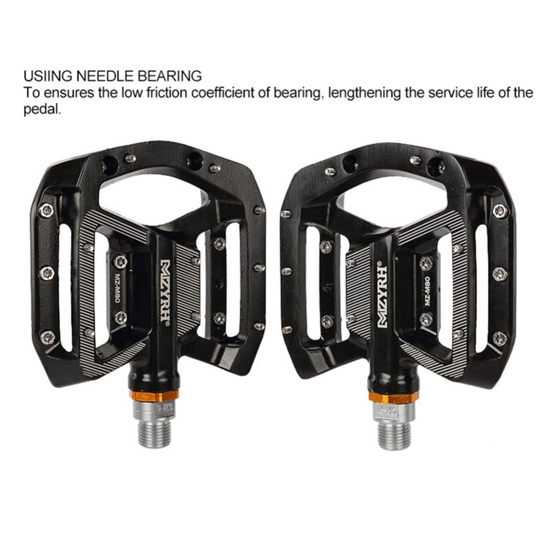 Mzyrh Aluminum Alloy Bicycle Pedals Platform Mountain Road Bike Bearing Pedals Riding Bike Accessories
