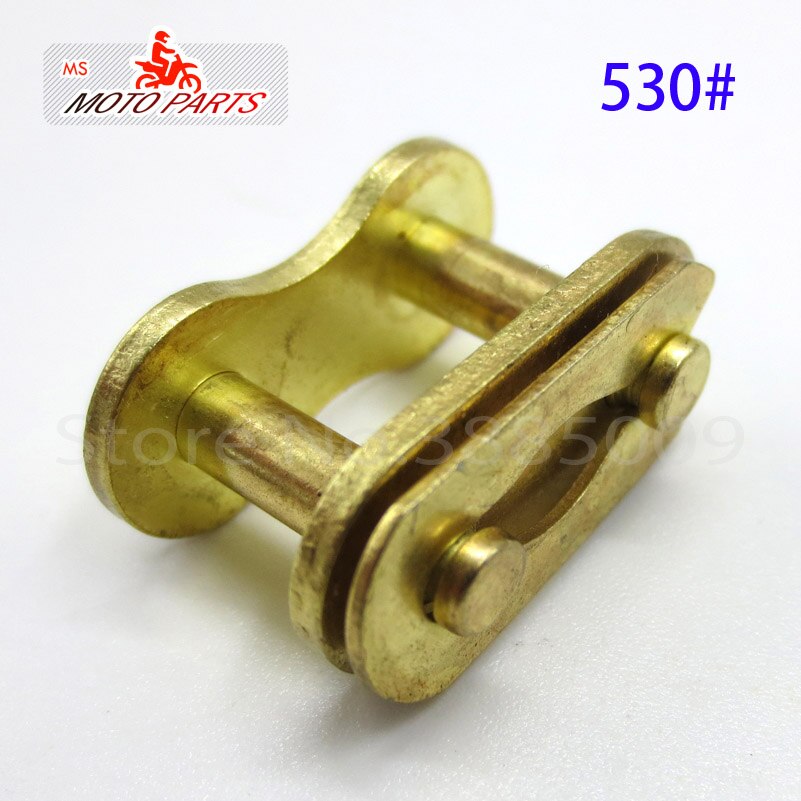 #25 H # T8F #35 #420 #428 #520 #530 Kette ring link für dirt bike pit bike ATV GO Kart Motorrad kette: 530 Golden